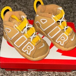 Nike Kids Tan and Yellow Air Sneakers